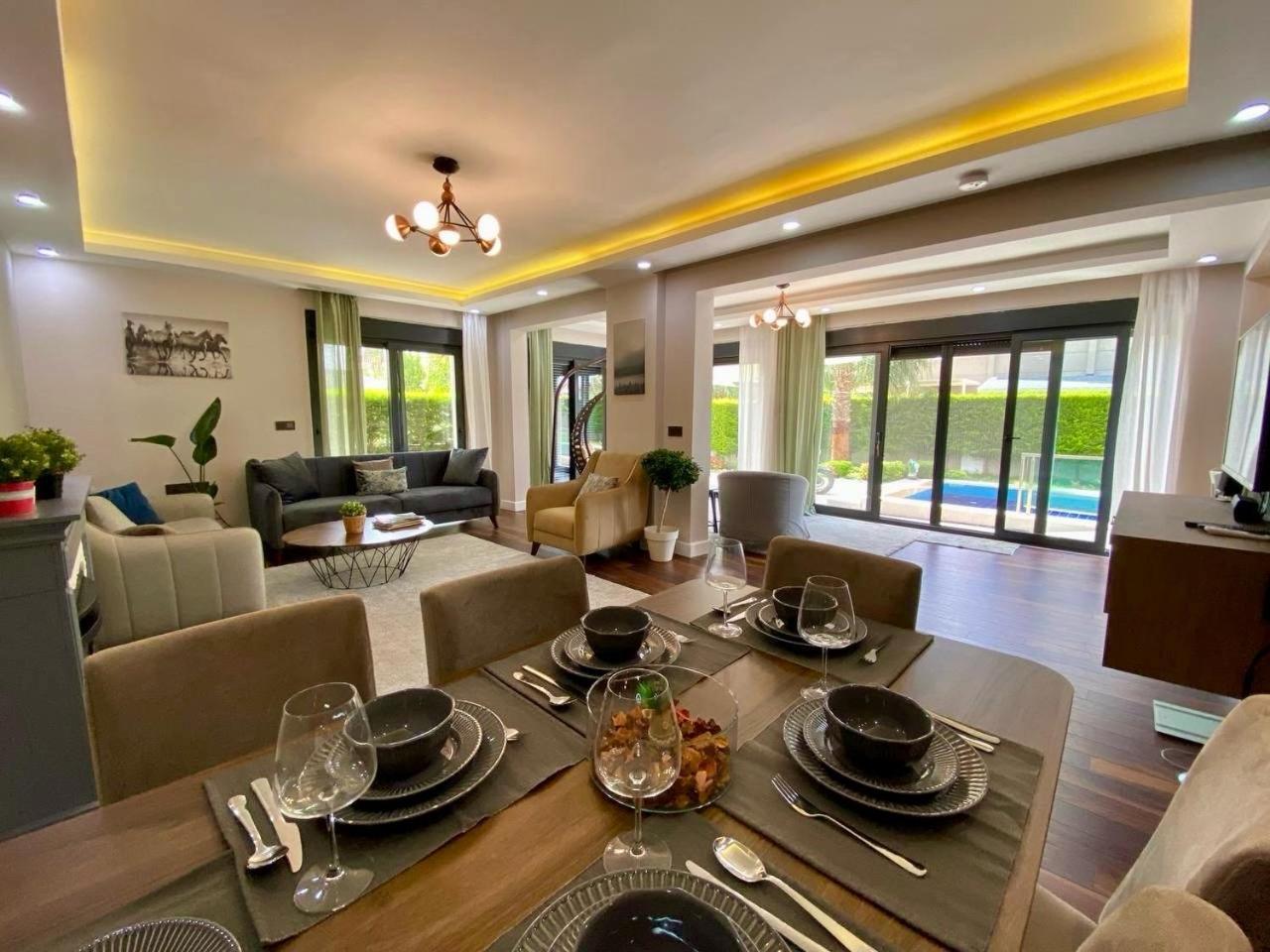 Villa Annabell1 With Swimming Pool And Jacuzzi, 3 Floors Белек Экстерьер фото