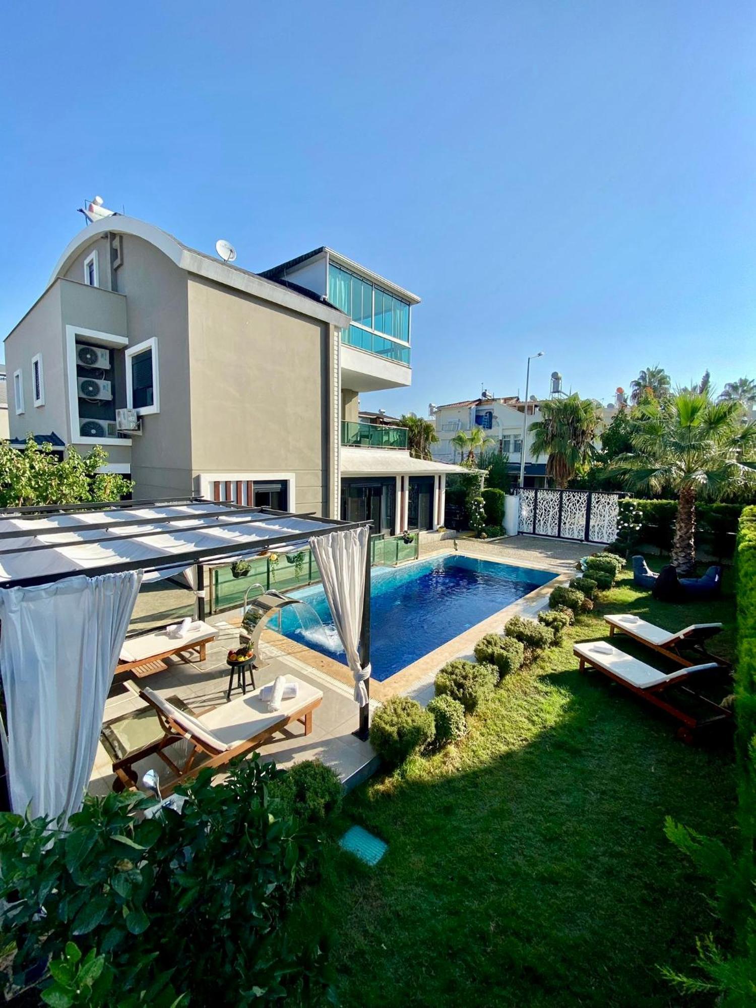 Villa Annabell1 With Swimming Pool And Jacuzzi, 3 Floors Белек Экстерьер фото