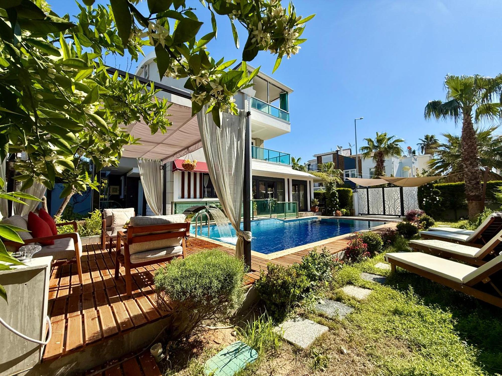 Villa Annabell1 With Swimming Pool And Jacuzzi, 3 Floors Белек Экстерьер фото